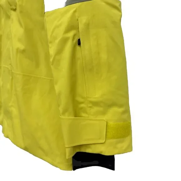 Men’s Sz L Marmot Hooded Elevation Ski Jacket. Yellow & Gray. Insulated.